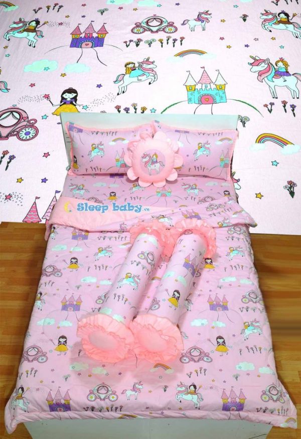 Kids Bedding Set Rainbow Pony Princess