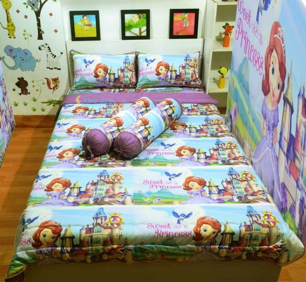 -1 Quilt 180cm width x 200cm length Girls bedding set Sofia Princess