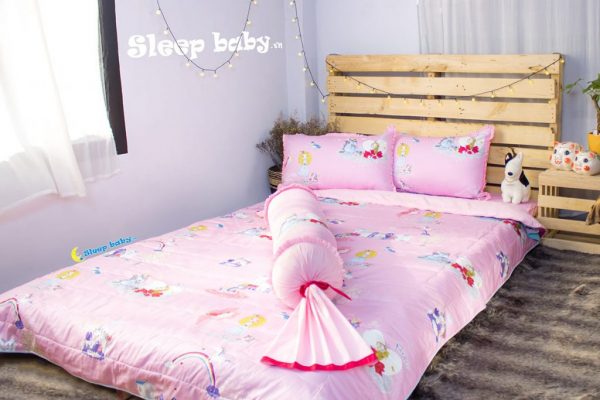 Girls Bedding Set Rainbow Unicorn Princess