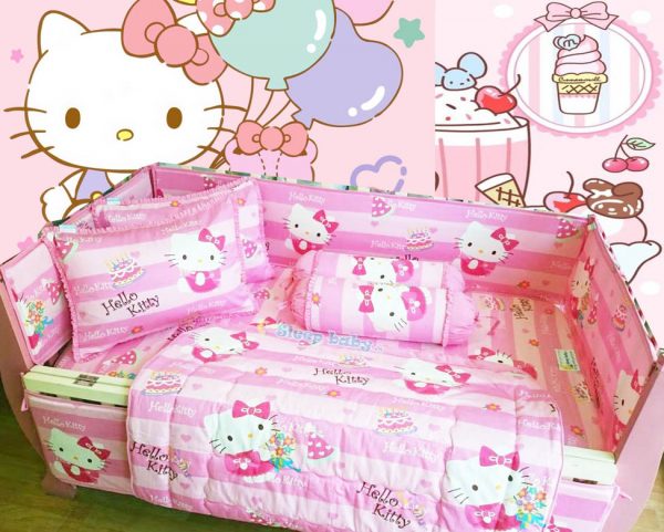 Crib Bedding Bumber Birthday Kitty